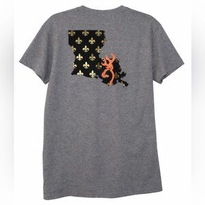 Browning Women’s Short-Sleeve Louisiana Logo Gray T-Shirt